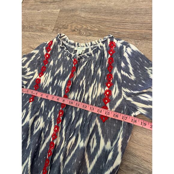 Sundance Isabel Ikat Button Front Shirt Dress Small Petite - Picture 10 of 11